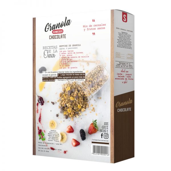 Granola Chocolate Caja Dorso